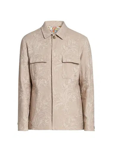 Etro Men's Paisley Cotton-Linen Overshirt | Thumbnail 1 Etro Men's Paisley Cotton-Linen Overshirt | Thumbnail 1