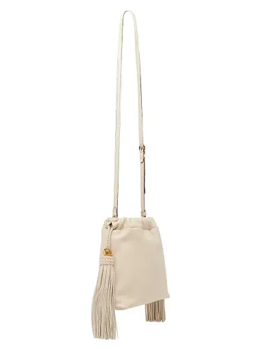 Etro Women's Kalispera Extra-Small Tasseled Leather Shoulder Bag - Cream | Thumbnail 5