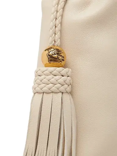 Etro Women's Kalispera Extra-Small Tasseled Leather Shoulder Bag - Cream | Thumbnail 6
