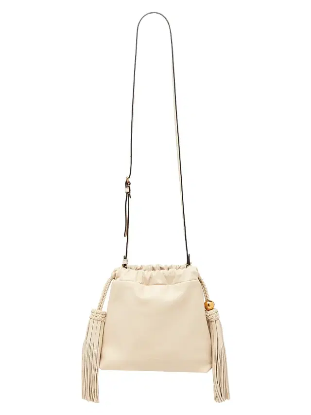 Etro Women's Kalispera Extra-Small Tasseled Leather Shoulder Bag - Cream