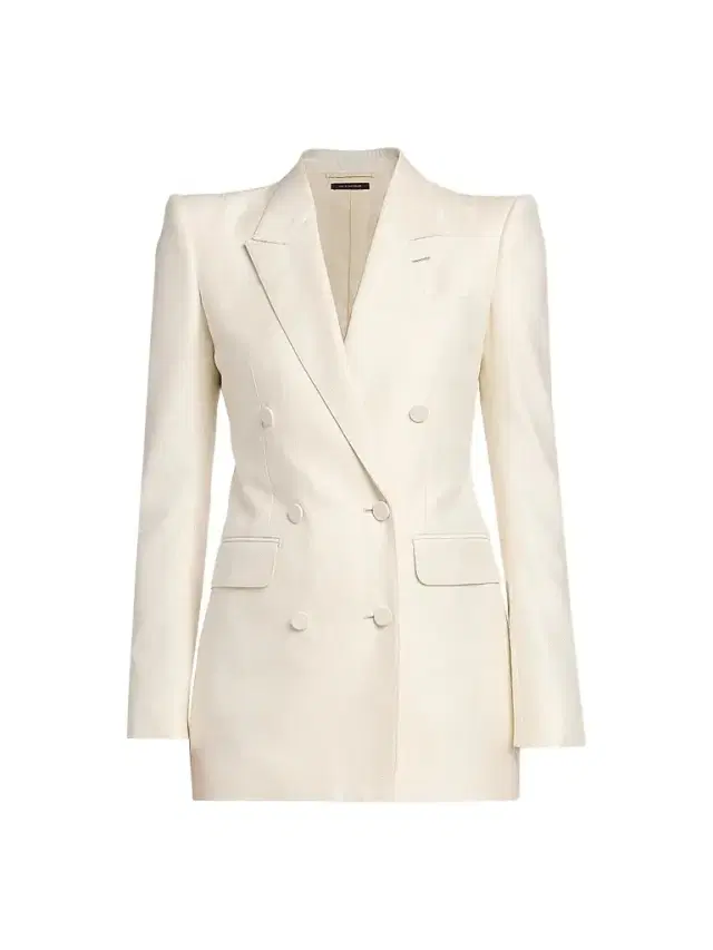 TOM FORD Women's Shadow Striped Wool-Silk Jacket - Yae Cream