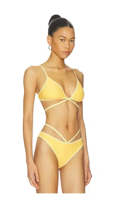 Simkhai Harlen Tie Front Bikini Top | Thumbnail 2