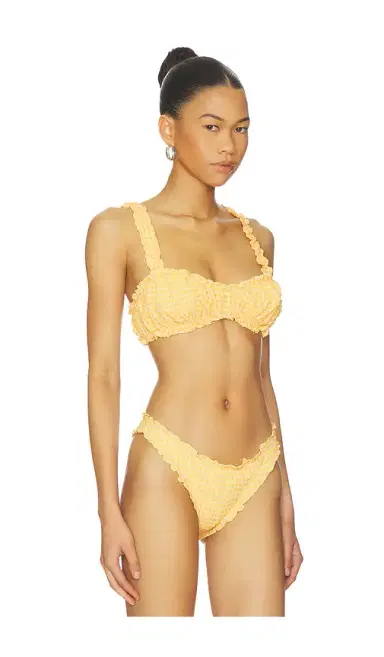 SIMKHAI Evander Ruched Bikini Top | Thumbnail 2