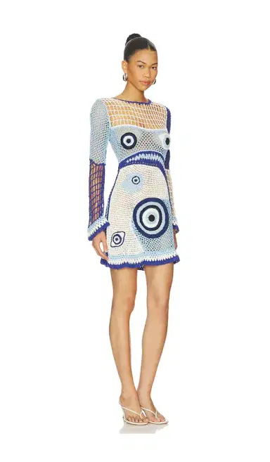 Leslie Amon Dream Evil Eye Mini Dress | Thumbnail 2 Leslie Amon Dream Evil Eye Mini Dress | Thumbnail 2