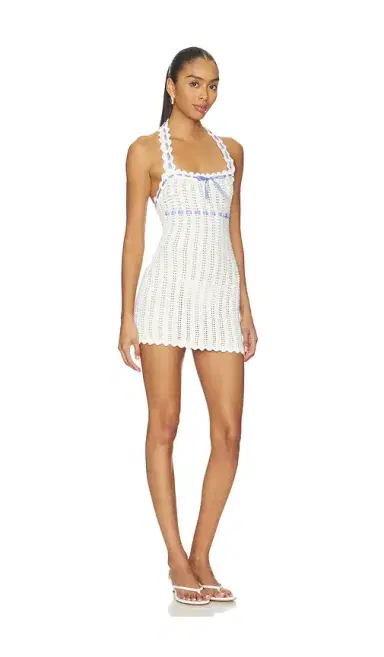 MAJORELLE Ninna Pointelle Mini Dress | Thumbnail 2