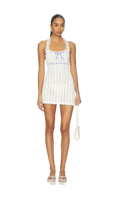 MAJORELLE Ninna Pointelle Mini Dress | Thumbnail 1