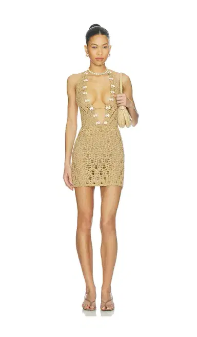 MORE TO COME Tamia Crochet Mini Dress | Thumbnail 1