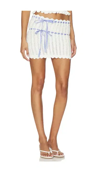 MAJORELLE Ammelie Pointelle Mini Skirt | Thumbnail 2
