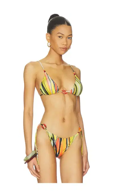 Yellow The Label Sade Charm Bikini Top | Thumbnail 2