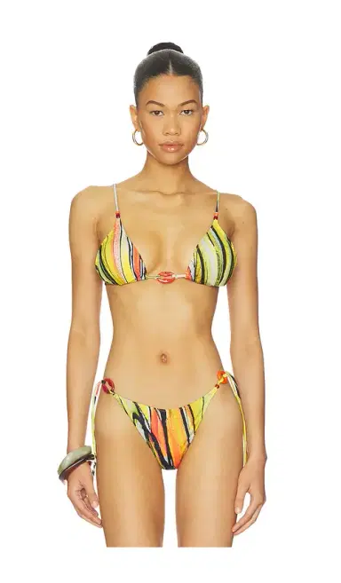 Yellow The Label Sade Charm Bikini Top | Thumbnail 1
