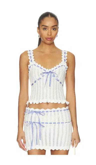 MAJORELLE Ammelie Pointelle Tank | Thumbnail 1