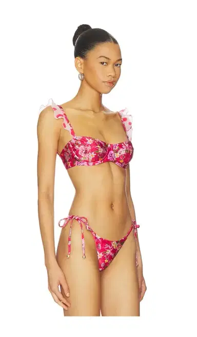 PatBo Peony Print Bikini Top | Thumbnail 2
