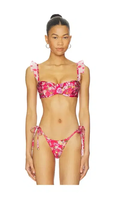 PatBo Peony Print Bikini Top | Thumbnail 1