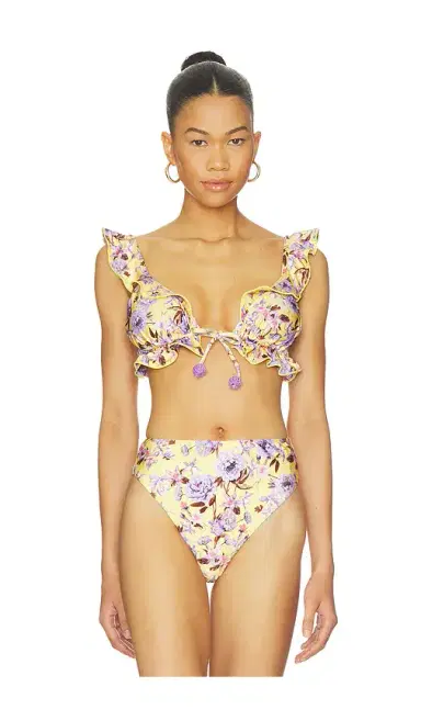 PatBo Peony Print Ruffle Bikini Top | Thumbnail 1