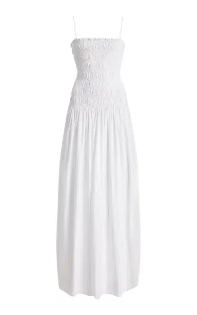 Matteau Exclusive Shirred Cotton Drop-Waist Maxi Dress | Thumbnail 1 Matteau Exclusive Shirred Cotton Drop-Waist Maxi Dress | Thumbnail 1