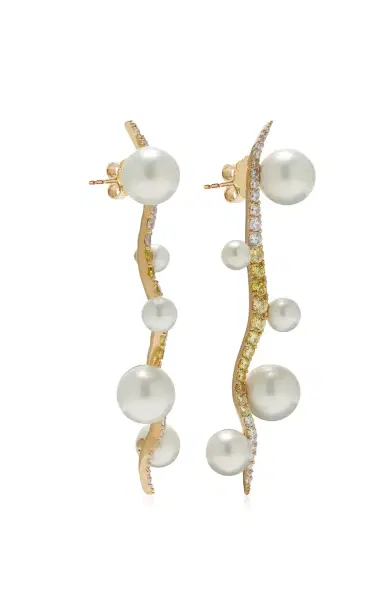 Anabela Chan Snowflower Blades Of Grass Earrings | Thumbnail 3 Anabela Chan Snowflower Blades Of Grass Earrings | Thumbnail 3