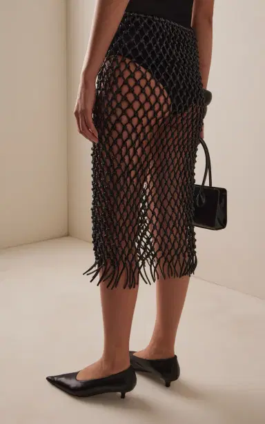 The Frankie Shop Nelaya Leather Macrame Skirt | Thumbnail 4 The Frankie Shop Nelaya Leather Macrame Skirt | Thumbnail 4