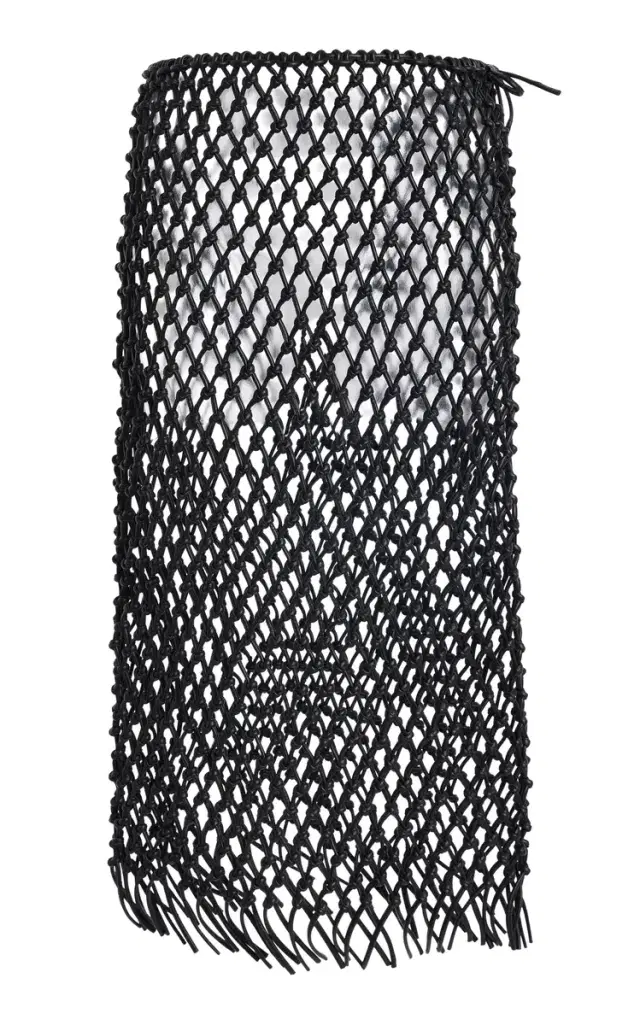 Nelaya Leather Macrame Skirt