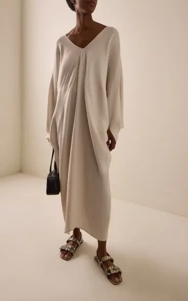 The Frankie Shop Lilia Crepe Maxi Kaftan Dress | Thumbnail 2 The Frankie Shop Lilia Crepe Maxi Kaftan Dress | Thumbnail 2
