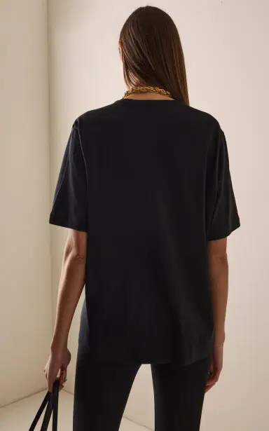 The Frankie Shop Harper Cotton T-Shirt | Thumbnail 4 The Frankie Shop Harper Cotton T-Shirt | Thumbnail 4
