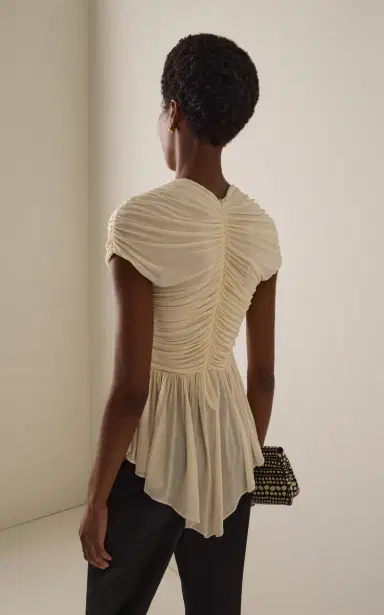 Tove Gabor Ruffled Jersey Top | Thumbnail 4