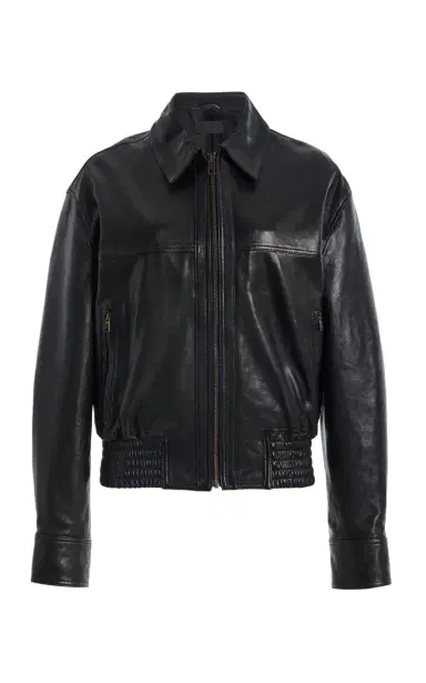 Nili Lotan Aime Leather Bomber Jacket | Thumbnail 2 Nili Lotan Aime Leather Bomber Jacket | Thumbnail 2