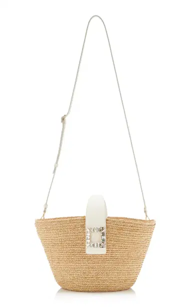 Roger Vivier Viv Skate Raffia Top Handle Bag | Thumbnail 3 Roger Vivier Viv Skate Raffia Top Handle Bag | Thumbnail 3