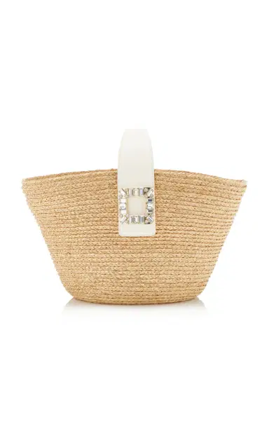 Roger Vivier Viv Skate Raffia Top Handle Bag | Thumbnail 7 Roger Vivier Viv Skate Raffia Top Handle Bag | Thumbnail 7