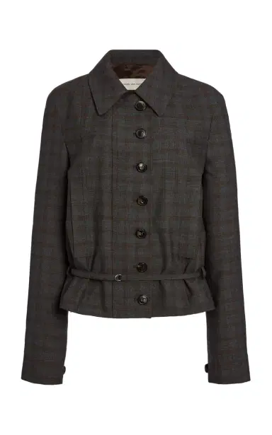 Dries Van Noten Valena Checked Wool Jacket | Thumbnail 1