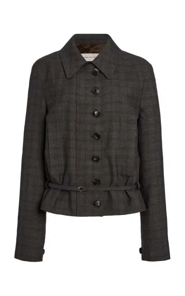 Dries Van Noten Valena Checked Wool Jacket
