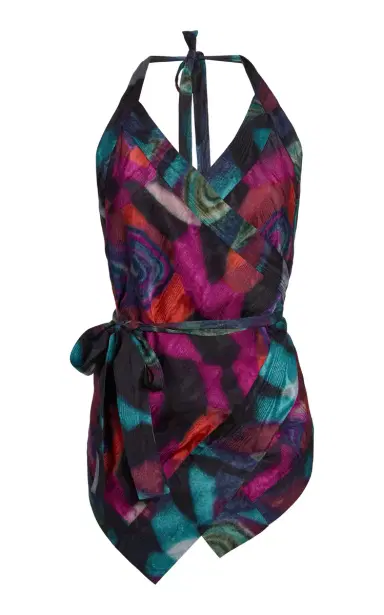Dries Van Noten Cussia Printed Moiré Top | Thumbnail 2
