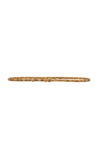 Dries Van Noten Snakeskin-Effect Leather Belt | Thumbnail 1
