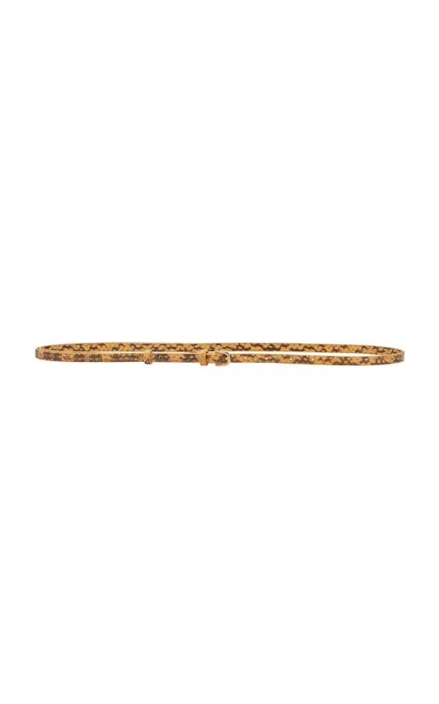 Dries Van Noten Snakeskin-Effect Leather Belt