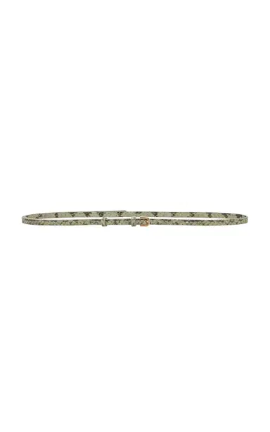 Dries Van Noten Snakeskin-Effect Leather Belt | Thumbnail 1