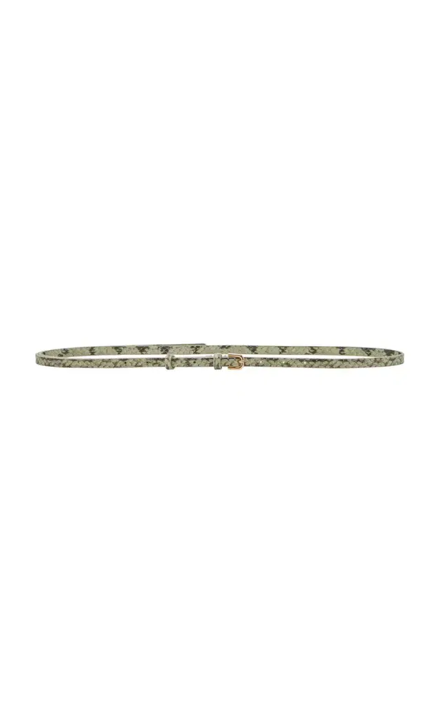Dries Van Noten Snakeskin-Effect Leather Belt