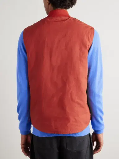 Sid Mashburn Cashpad Waxed Cotton-Poplin Gilet - Men | Thumbnail 4