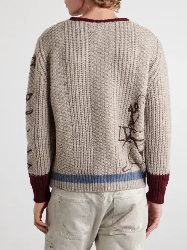 Enfants Riches Déprimés Nu Sur Papier (IV) Embroidered Cashmere Sweater - Men | Thumbnail 4