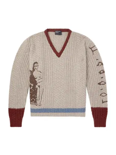 Enfants Riches Déprimés Nu Sur Papier (IV) Embroidered Cashmere Sweater - Men | Thumbnail 1