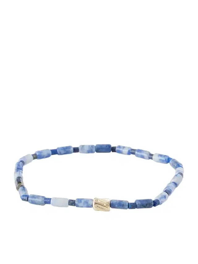 LUIS MORAIS 14-Karat Gold Glass Beaded Bracelet - Men