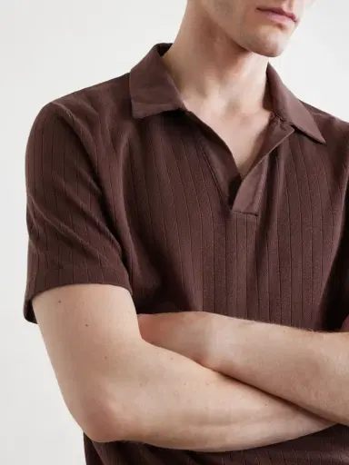 Oliver Spencer Westcott Open-Collar Organic Cotton Polo Shirt - Men | Thumbnail 5 Oliver Spencer Westcott Open-Collar Organic Cotton Polo Shirt - Men | Thumbnail 5
