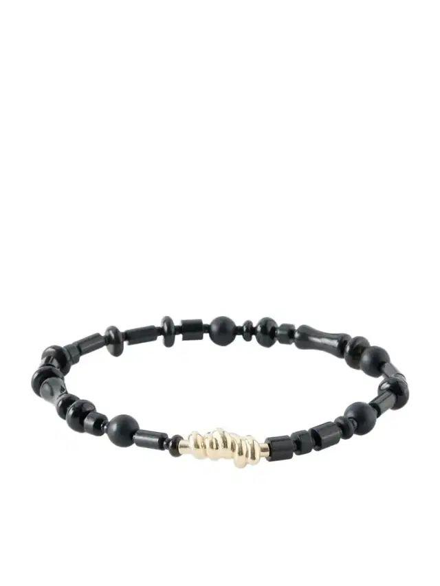 LUIS MORAIS 14-Karat Gold Agate Beaded Bracelet - Men