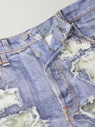 Acne Studios Wide-Leg and Rose-Printed Cotton Jeans - Men | Thumbnail 6