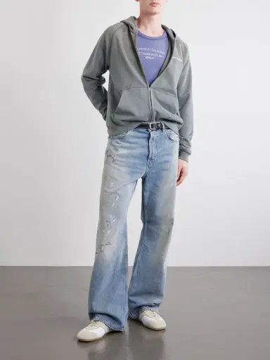 Acne Studios Fupiter Logo-Print Embroidered Cotton-Jersey Hoodie - Men | Thumbnail 2 Acne Studios Fupiter Logo-Print Embroidered Cotton-Jersey Hoodie - Men | Thumbnail 2