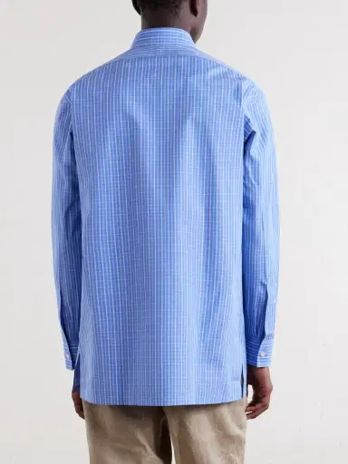Charvet Checked Cotton-Poplin Shirt - Men | Thumbnail 4