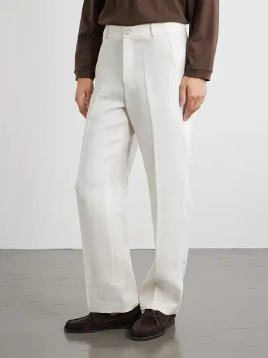 God’s True Cashmere Straight-Leg Linen-Twill Trousers - Men | Thumbnail 3