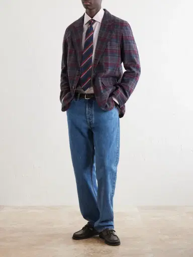 Drake's Madras Games Checked Linen-Blend Blazer - Men | Thumbnail 2 Drake's Madras Games Checked Linen-Blend Blazer - Men | Thumbnail 2