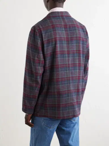 Drake's Madras Games Checked Linen-Blend Blazer - Men | Thumbnail 4 Drake's Madras Games Checked Linen-Blend Blazer - Men | Thumbnail 4