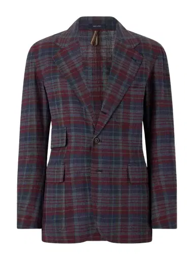 Drake's Madras Games Checked Linen-Blend Blazer - Men | Thumbnail 1 Drake's Madras Games Checked Linen-Blend Blazer - Men | Thumbnail 1