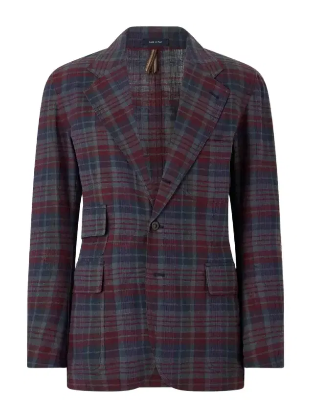 Madras Games Checked Linen-Blend Blazer - Men