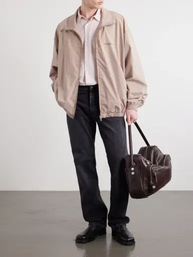 Acne Studios Olando Logo-Print Cotton-Poplin Jacket - Men | Thumbnail 2